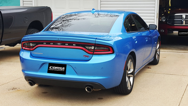 CORSA Performance 14977 Corsa 2015-2016 Dodge Charger R/T w/ Pursuit Valance 2.5in Inlet / 4in Outlet Polished Tip Kit