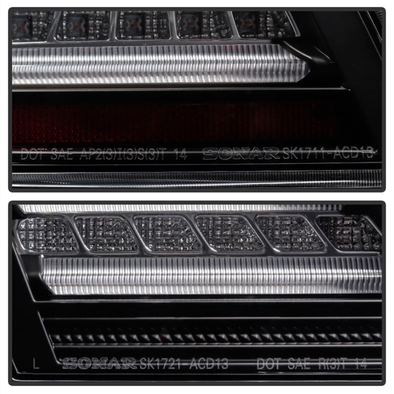 SPYDER 5082053 Spyder Honda Accord 2013-2015 4DR LED Tail Lights - Black ALT-YD-HA13LED-LED-BK