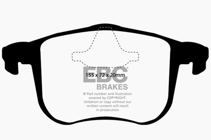 EBC DP31416C 06-11 Saab 9-3 2.0 Turbo (Aero) Redstuff Front Brake Pads