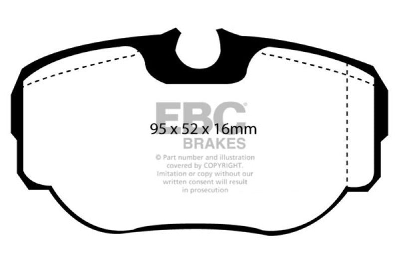 EBC DP61038 99-03 Land Rover Discovery (Series 2) 4.0 Greenstuff Rear Brake Pads
