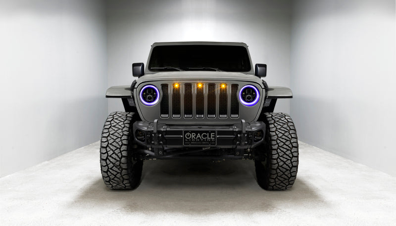 ORACLE Lighting 5769J-332 Oracle Jeep Wrangler JL/Gladiator JT 7in. High Powered LED Headlights (Pair) - Dynamic SEE WARRANTY