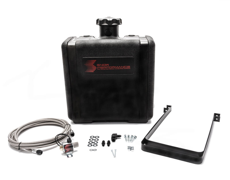 Snow Performance SNO-40016-BRD Water Tank Upgrade 7gal (w/Braided SS Line/Brackets/Solenoid/4AN Fittings)