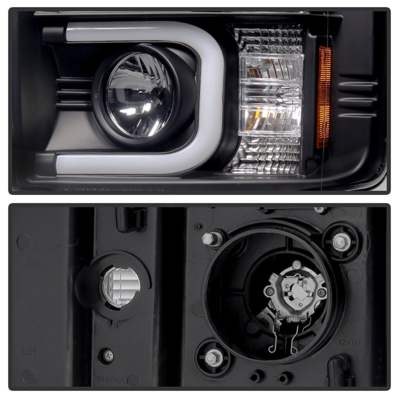 SPYDER 5081032 Spyder Chevy Silverado 2014-16 2500 HD Projector Headlights Light Bar DRL Blk PRO-YD-CSHD14-LBDRL-BK