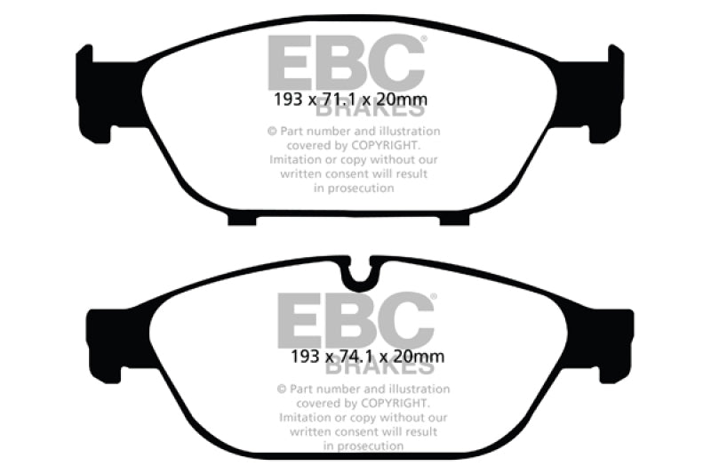 EBC DP42086R 12+ Audi A6 Quattro 3.0 Supercharged Yellowstuff Front Brake Pads