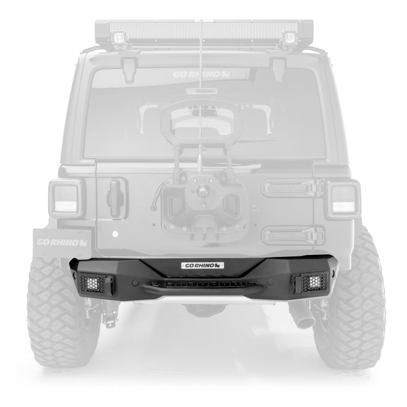 Go Rhino 371100T 18-20 Jeep Wrangler JL/JLU Rockline Rear Stubby Bumper