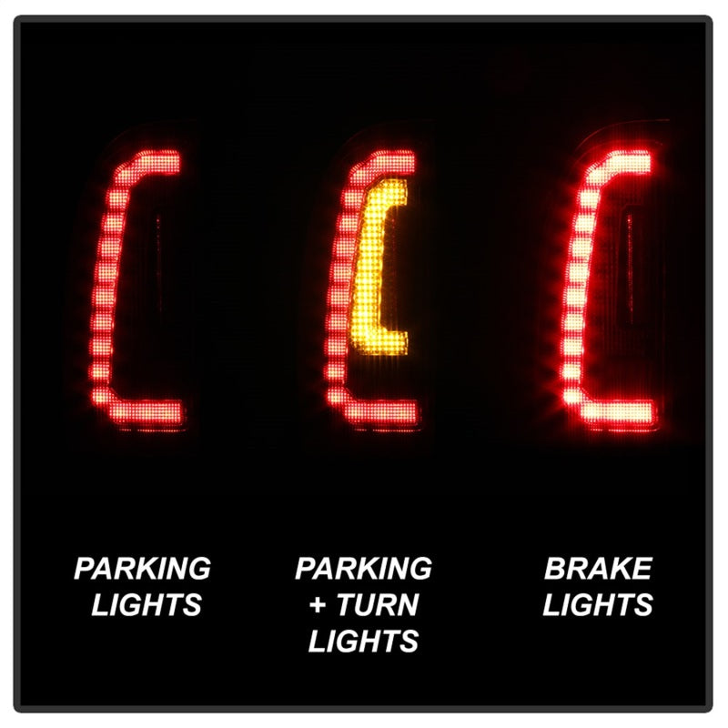 SPYDER 5085467 Spyder 05-15 Toyota Tacoma LED Tail Lights (Not Compatible w/OEM LEDS) - Black ALT-YD-TT05V2-LB-BK
