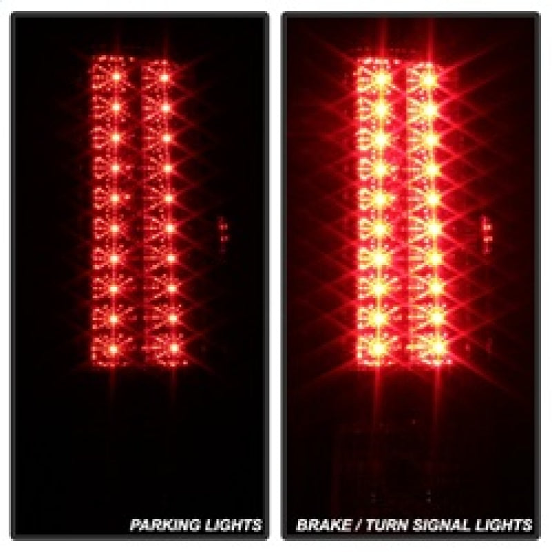 SPYDER 5014955 Spyder GMC Sierra 07-13 (Not 3500 Dually 4 Rear Wheels)LED Tail Lights Red Clear ALT-YD-GS07-LED-RC