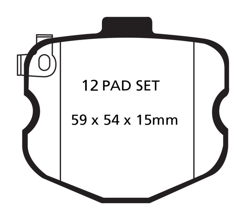 EBC DP31771/3C 10-13 Chevrolet Corvette (C6) 6.2 Grand Sport Redstuff Front Brake Pads