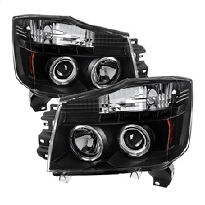 SPYDER 5011572 Spyder Nissan Titan 04-14/Armada 04-07 Projector Headlights LED Halo LED Blk PRO-YD-NTI04-HL-BK