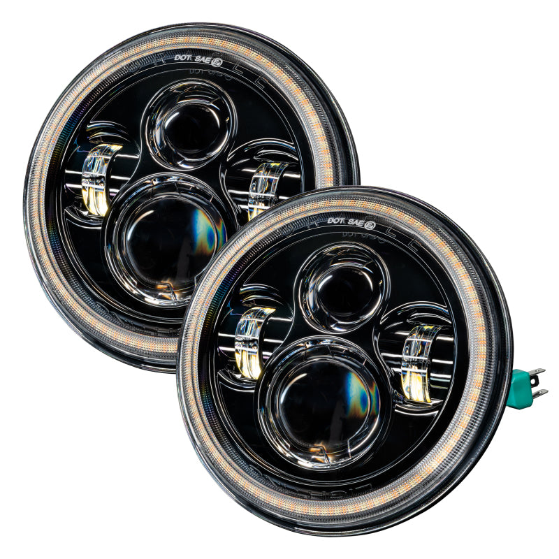 ORACLE Lighting 5769-123 Oracle 07-18 Jeep Wrangler JK Switchback LED Halo Headlights - Amber/White - Switchback SEE WARRANTY
