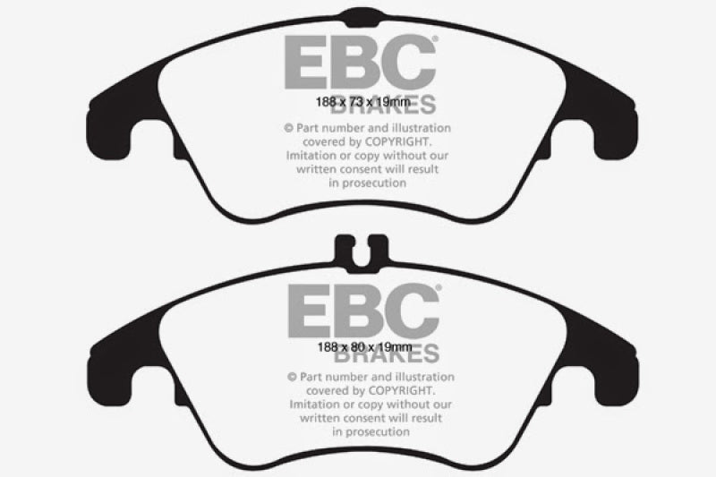EBC DP41991R 12+ Mercedes-Benz C250 Coupe 1.8 Turbo Sport Edition Yellowstuff Front Brake Pads
