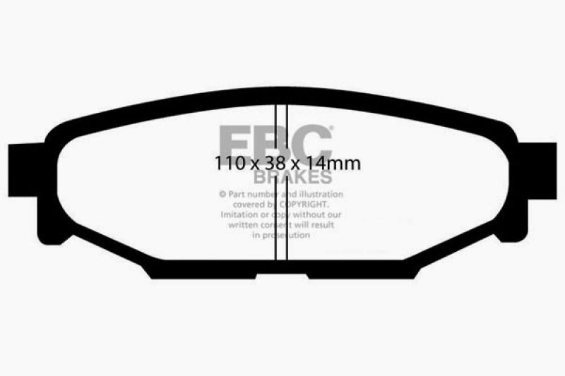 EBC DP31584C 12+ Subaru BRZ 2.0 (solid rear rotors) Redstuff Rear Brake Pads
