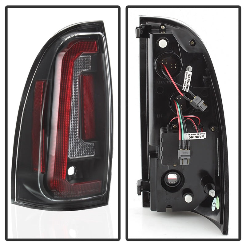 SPYDER 5085467 Spyder 05-15 Toyota Tacoma LED Tail Lights (Not Compatible w/OEM LEDS) - Black ALT-YD-TT05V2-LB-BK