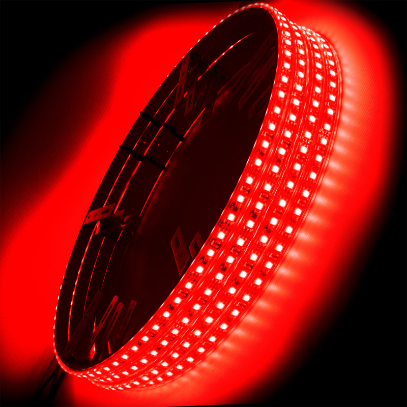 ORACLE Lighting 4228-003 Oracle LED Illuminated Wheel Rings - Double LED - Red SEE WARRANTY