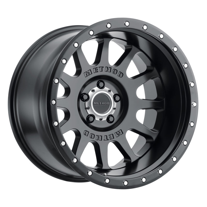 Method Wheels MR60529058512N Method MR605 NV 20x9 -12mm Offset 5x150 110.5mm CB Matte Black Wheel