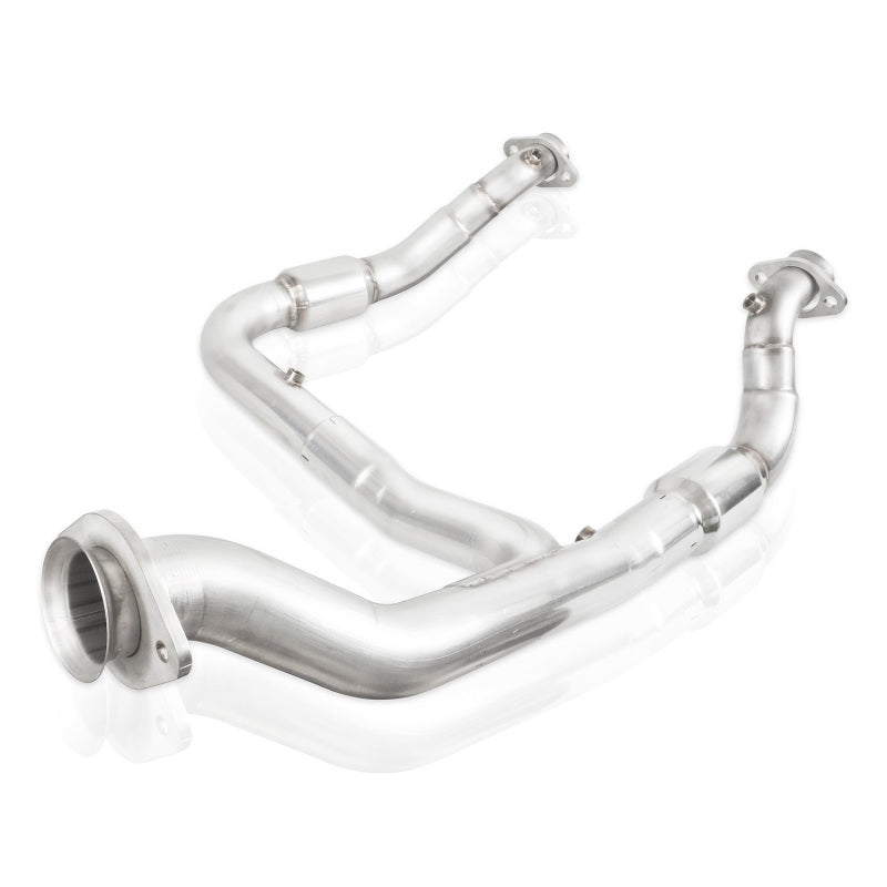 Stainless Works FT16ECODPCAT 15-18 F-150 3.5L Downpipe 3in High-Flow Cats Y-Pipe Factory Connection