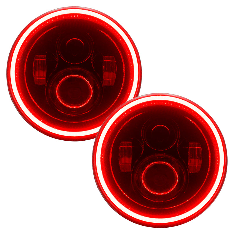 ORACLE Lighting 5769-003 Oracle 7in High Powered LED Headlights - Black Bezel - Red SEE WARRANTY