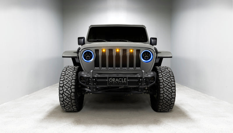 ORACLE Lighting 5769J-332 Oracle Jeep Wrangler JL/Gladiator JT 7in. High Powered LED Headlights (Pair) - Dynamic SEE WARRANTY