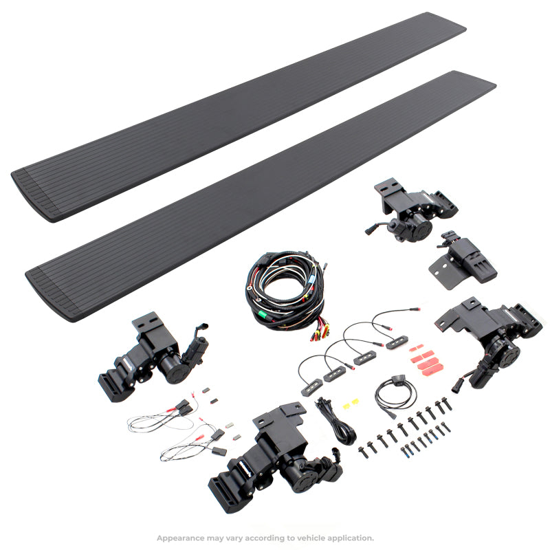 Go Rhino 22-23 Toyota Tundra CrewMax Cab 4dr E-BOARD E1 Electric Running Board Kit - Tex. Blk