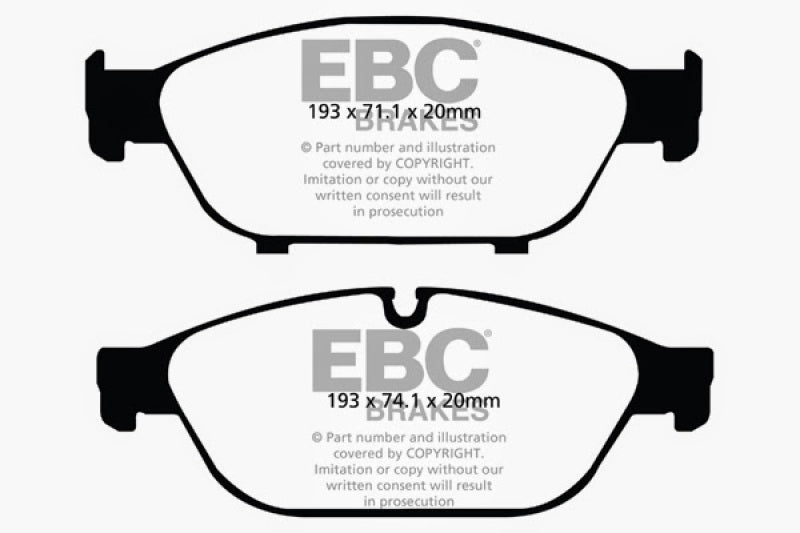 EBC DP42086R 12+ Audi A6 Quattro 3.0 Supercharged Yellowstuff Front Brake Pads