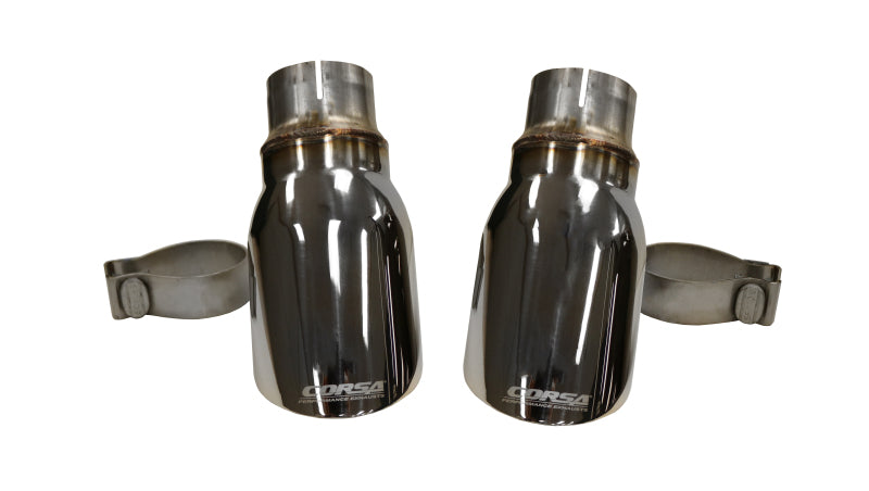 CORSA Performance 14977 Corsa 2015-2016 Dodge Charger R/T w/ Pursuit Valance 2.5in Inlet / 4in Outlet Polished Tip Kit