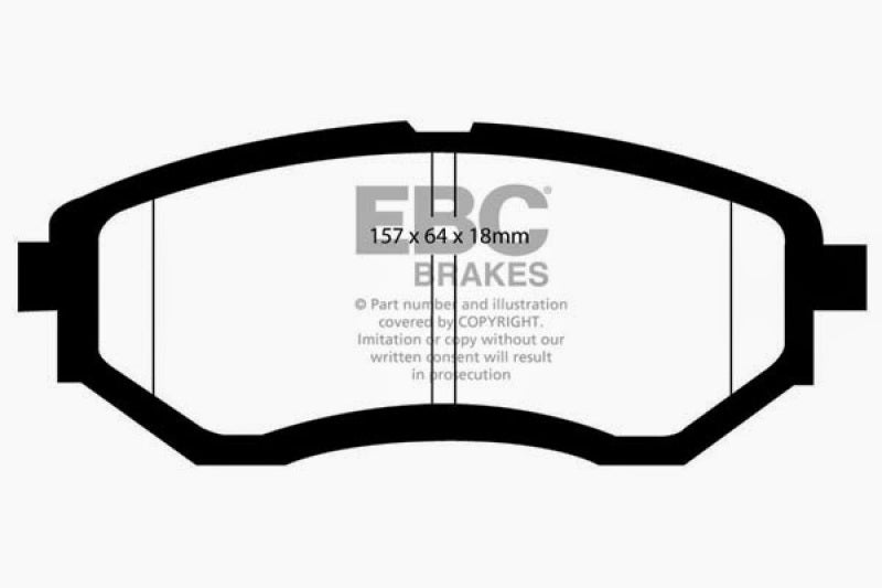 EBC DP31583C 16-21 Subaru WRX 2.0T (Excl 2022+ Models) Redstuff Front Brake Pads