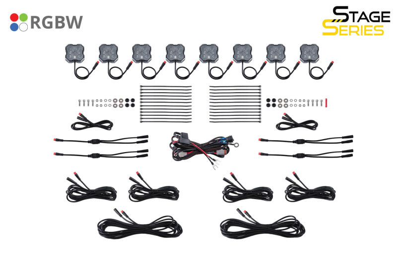 Diode Dynamics DD7454 Stage Series RGBW LED Rock Light (8-pack)