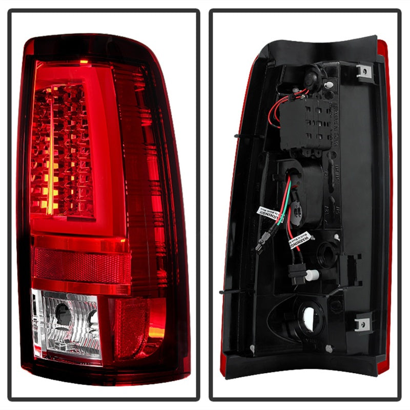 SPYDER 5081926 Spyder Chevy Silverado 1500/2500 03-06 Version 2 LED Tail Lights - Red Clear ALT-YD-CS03V2-LED-RC