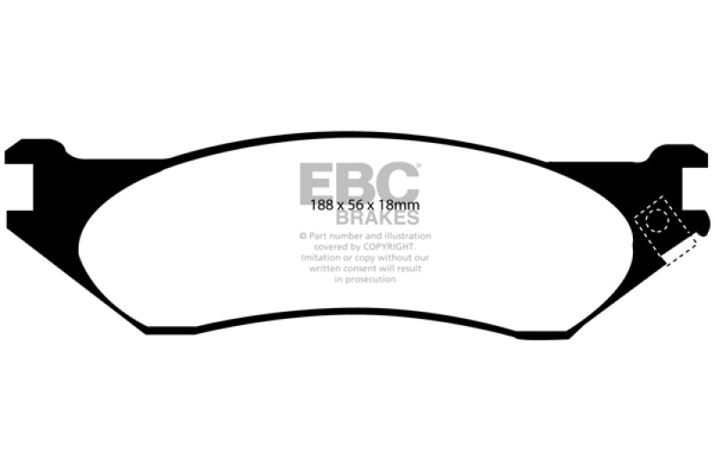 EBC DP61638 04-06 Dodge Durango 3.7 Greenstuff Front Brake Pads