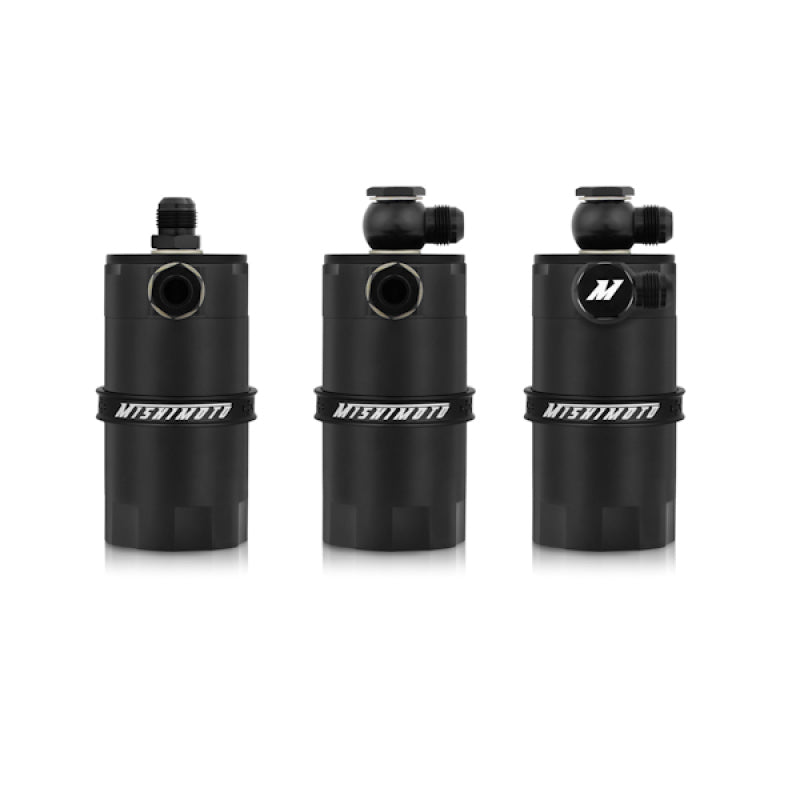Mishimoto MMBCC-UNI-BK Universal Baffled Oil Catch Can - Black