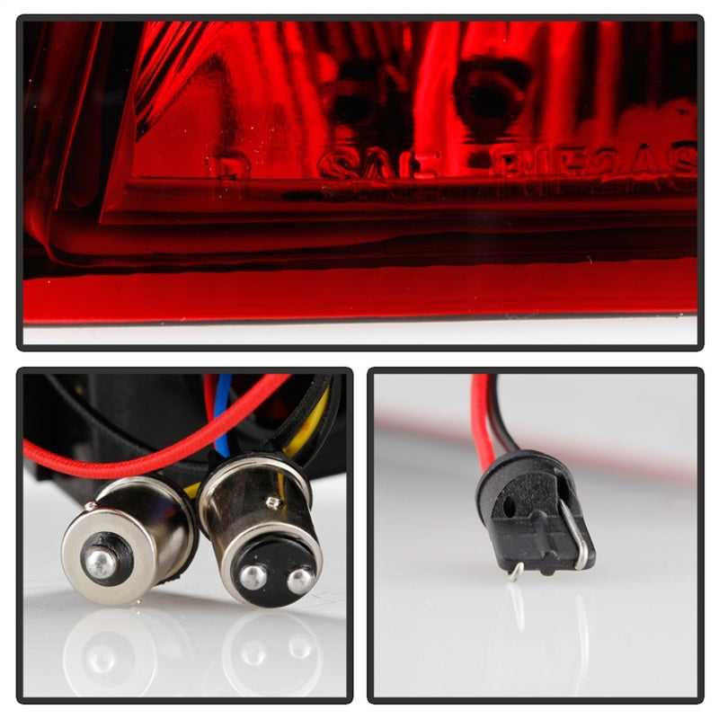 SPYDER 5013132 Xtune Porsche 911 996 ( Non 4S. Turbo. GT3 ) 99-04 LED Tail Lights Red Clear ALT-ON-P99699-LED-RC