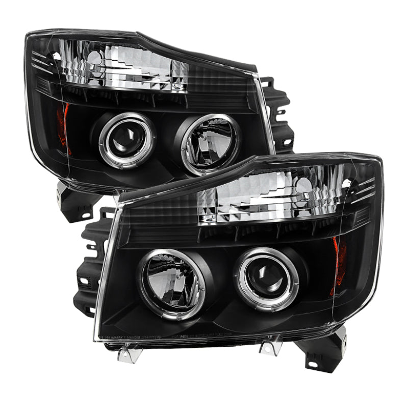 SPYDER 5011572 Spyder Nissan Titan 04-14/Armada 04-07 Projector Headlights LED Halo LED Blk PRO-YD-NTI04-HL-BK