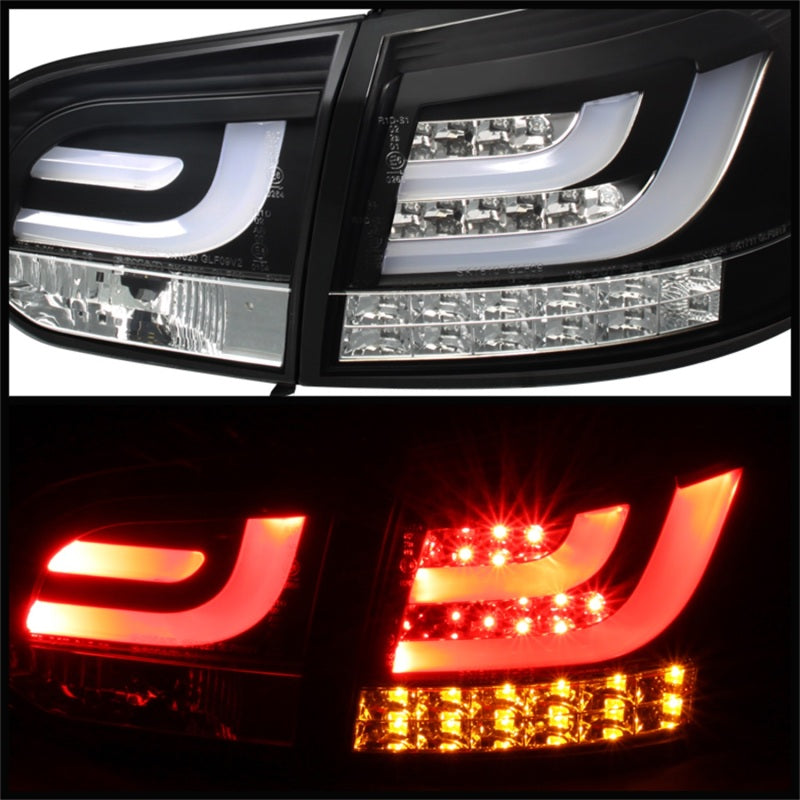 SPYDER 5071767 Spyder Volkswagen Golf/GTI 10-13 G2 Type With Light Bar LED Tail Lights Black ALT-YD-VG10-LED-G2-BK