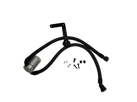 J&amp;L 2011-2024 Ford F-150 2.7L/3.5L/5.0L Passenger Side Oil Separator 3.0 - Clear Anodized