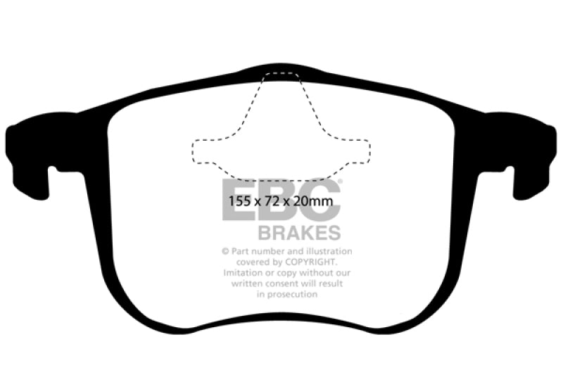 EBC DP31416C 06-11 Saab 9-3 2.0 Turbo (Aero) Redstuff Front Brake Pads