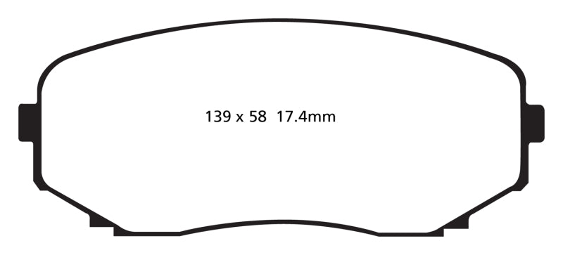 EBC DP31794C 11-14 Ford Edge 2.0 Turbo Redstuff Front Brake Pads