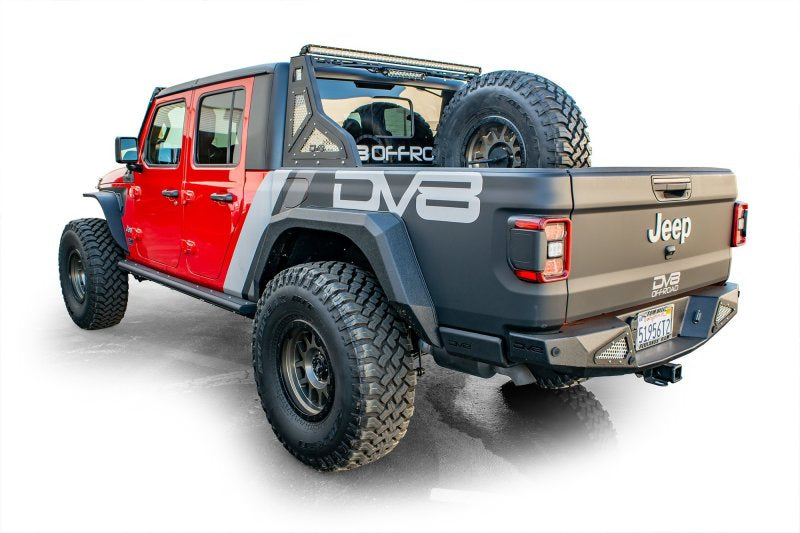 DV8 Offroad TCGL-02 2019+ Jeep Gladiator Universal Stand Up In-Bed Tire Carrier