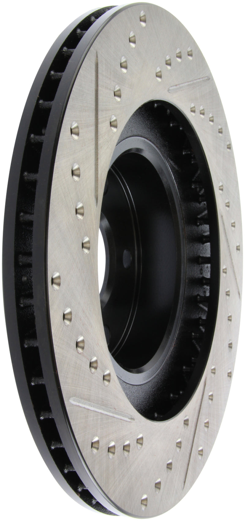 Stoptech 127.47018L StopTech 02-10 Subaru WRX Slotted & Drilled Left Front Rotor (exc. STi)