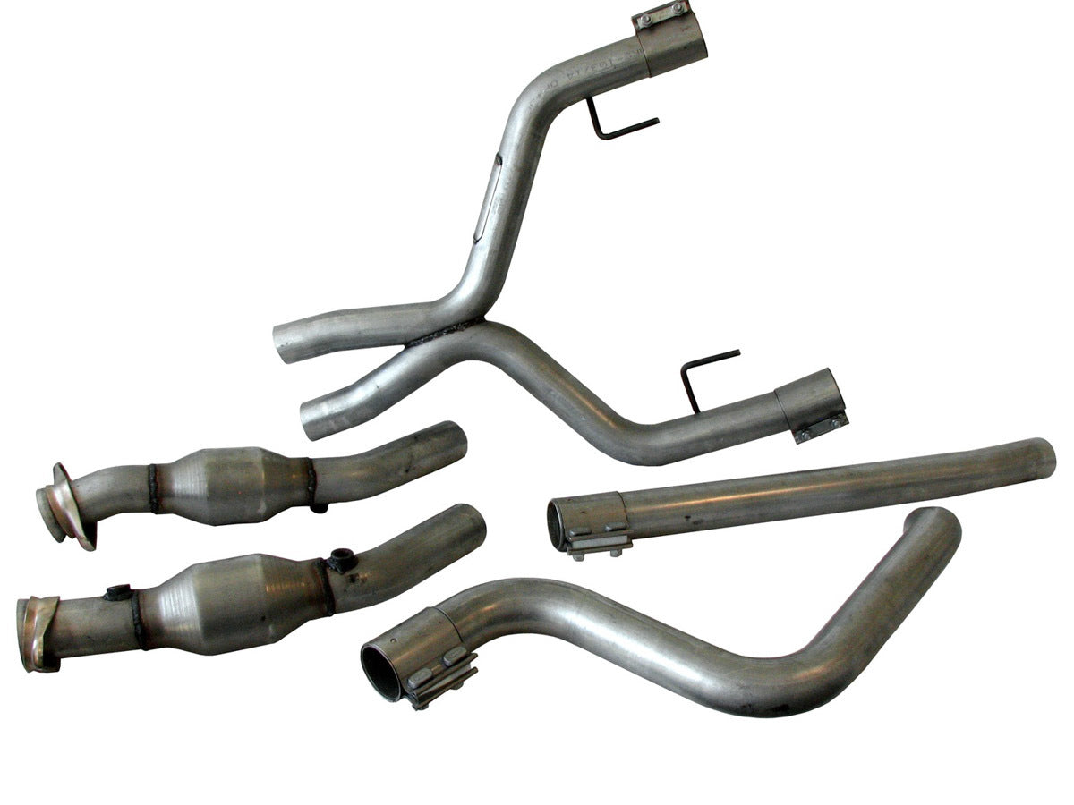 BBK Performance Parts Off-Road X-Pipe w/Conv. - 05-09 Mustang V6