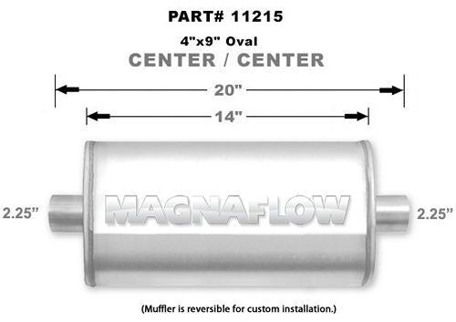 MagnaFlow Exhaust Products Stainless Muffler 2.25in. Center In/Out