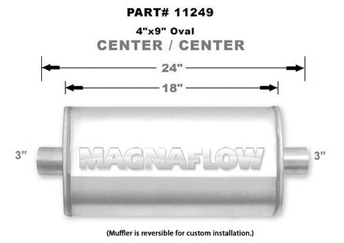 MagnaFlow Exhaust Products Muffler Stainless 3in Center In/Out