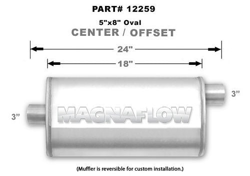 MagnaFlow Exhaust Products Stainless Muffler 3in Offset In/Center Out