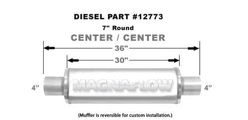 MagnaFlow Exhaust Products Muffler Stainless 4in Center In/Out