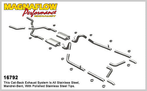 MagnaFlow Exhaust Products 55-57 Chevy Bel Air Crossmember Back Exhaust