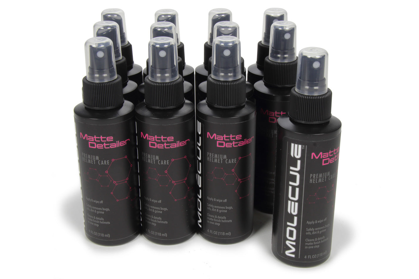 Molecule Matte Helmet Detailer 4oz Bottle Case Of 12