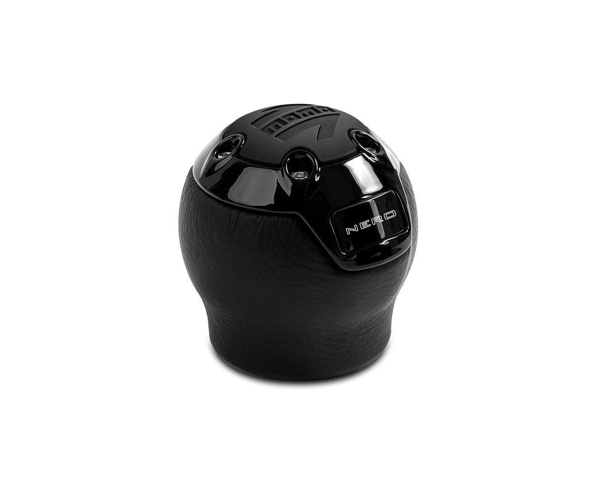 MOMO Tuning & Safety Nero Shift Knob Leather Reverse Lift