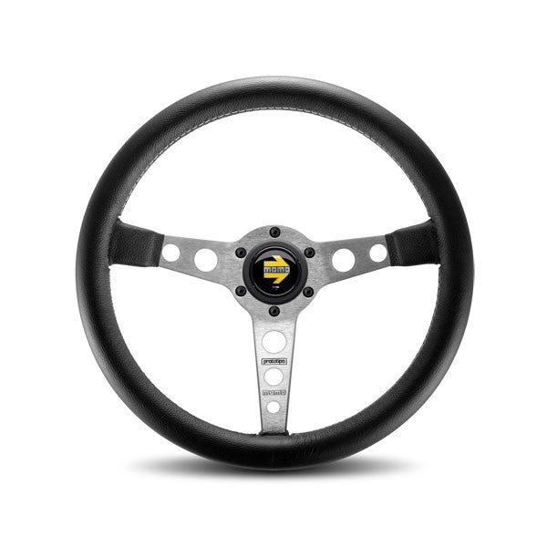 MOMO Tuning & Safety Prototipo Steering Wheel Leather Silver Spoke