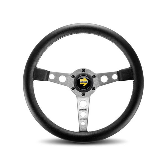 MOMO Tuning & Safety Prototipo Steering Wheel Leather Silver Spoke