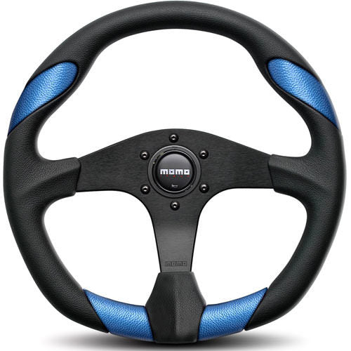 MOMO Tuning & Safety Quark Steering Wheel Polyurethane Blue Insert