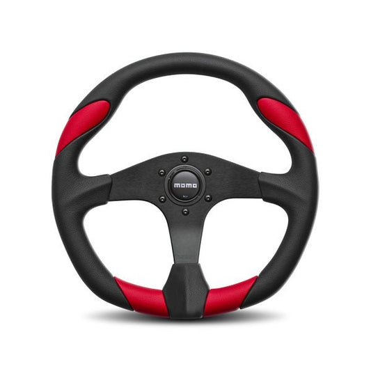 MOMO Tuning & Safety Quark Steering Wheel Polyurethane Red Insert